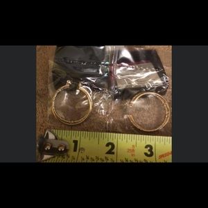 Gold tone hoop earrings